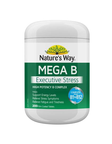 NW MEGA B EXECUTIVE STRESS TABS 200 .